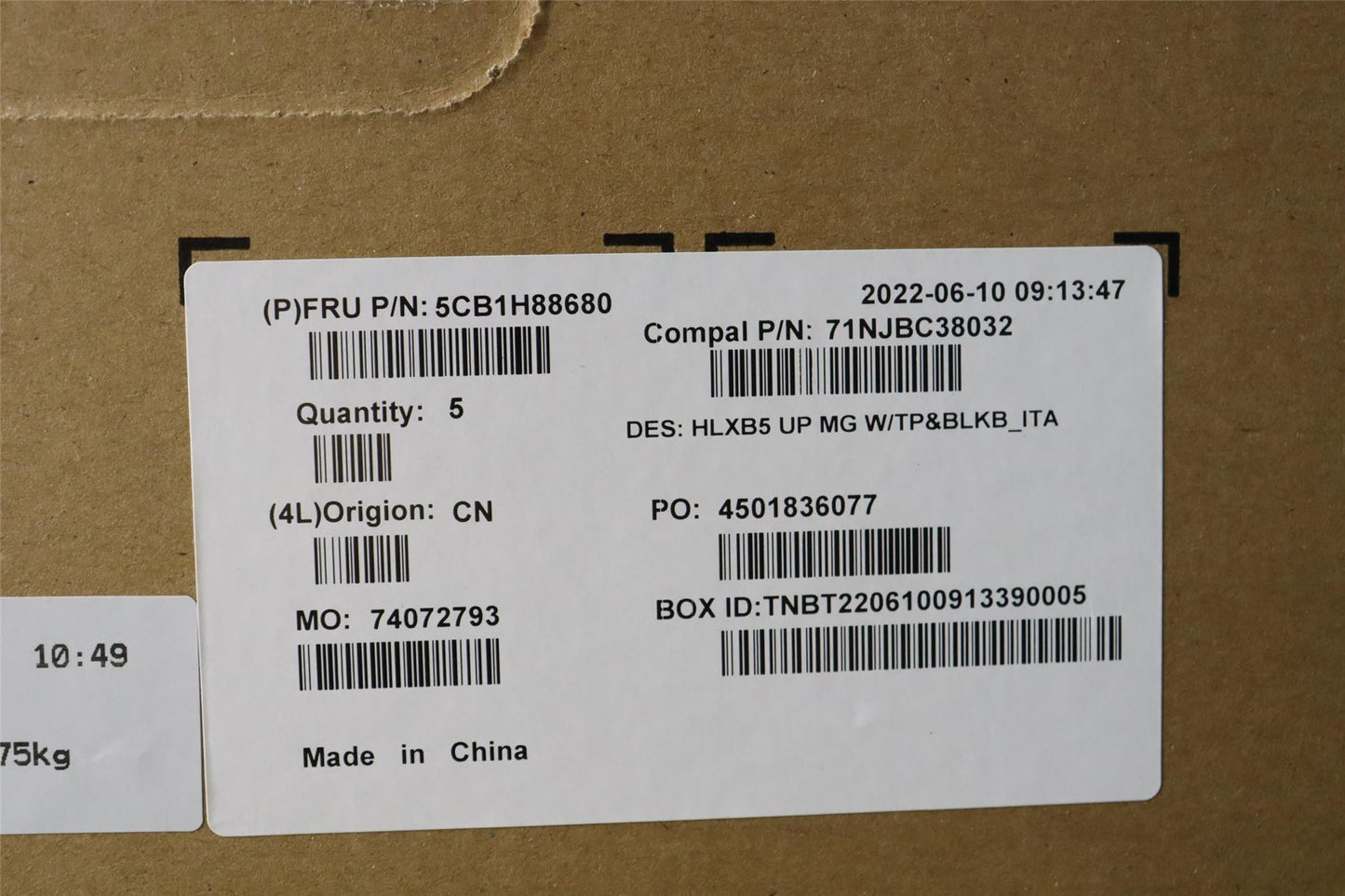 Lenovo ThinkBook 15 G4 ABA Palmrest Cover Touchpad Keyboard Italian 5CB1H88680