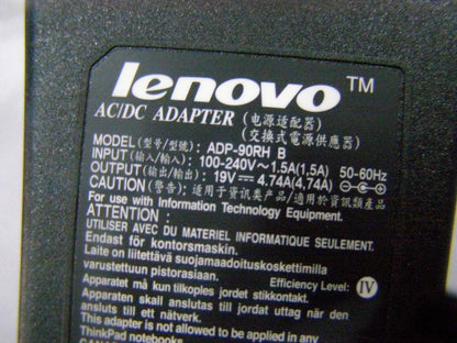Lenovo Delta ADP-90RH 19V4.74A B NB AC Charger Adapter 36001310