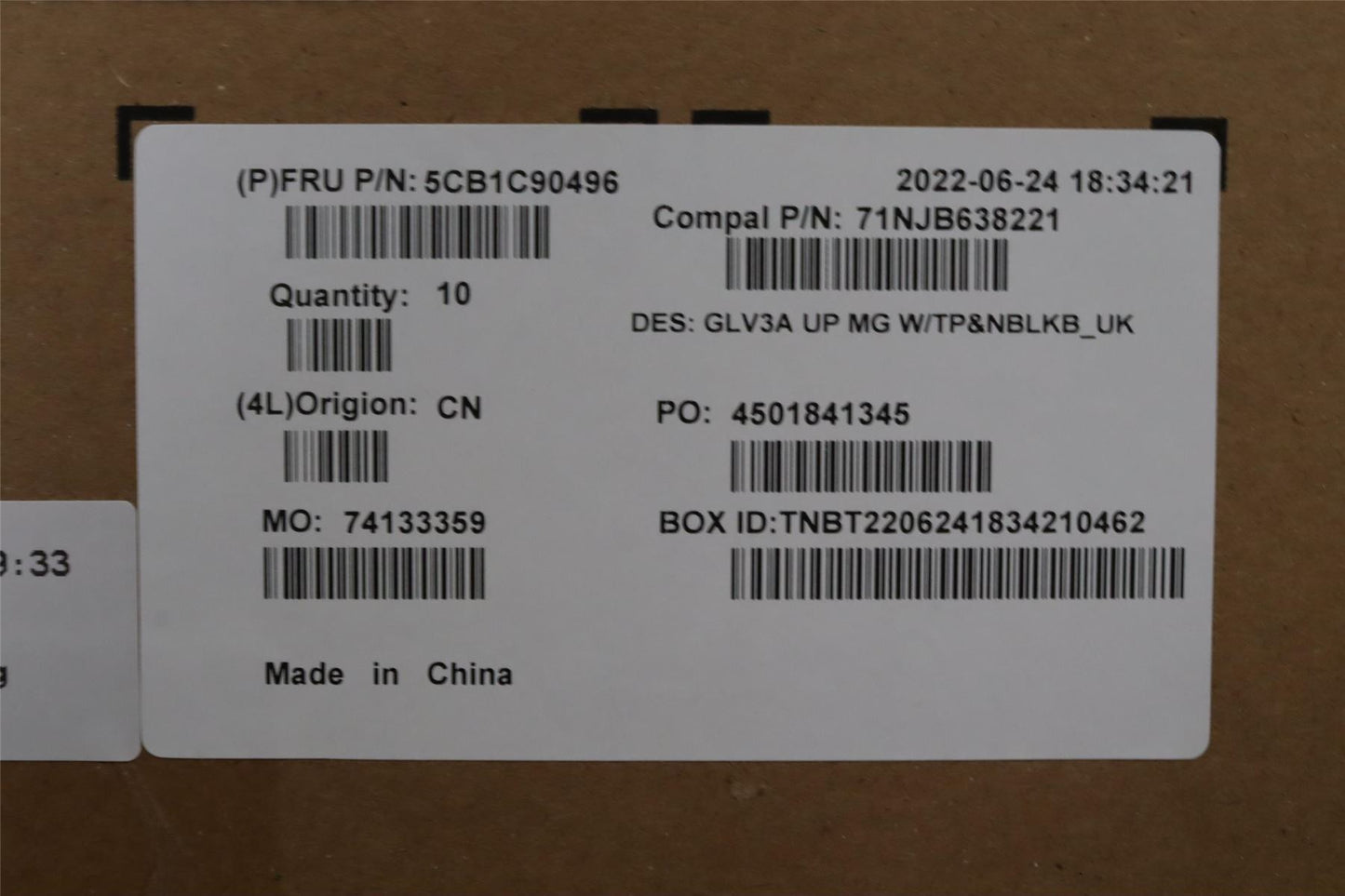 Lenovo Upper Case ASM_UKE C 21A2 MGNBL 5CB1C90496