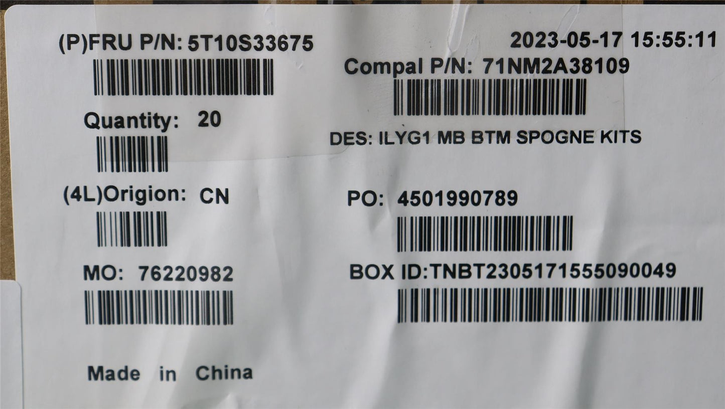 Lenovo TAPE MB BTM sponge C 82Y3 10pcs 5T10S33675
