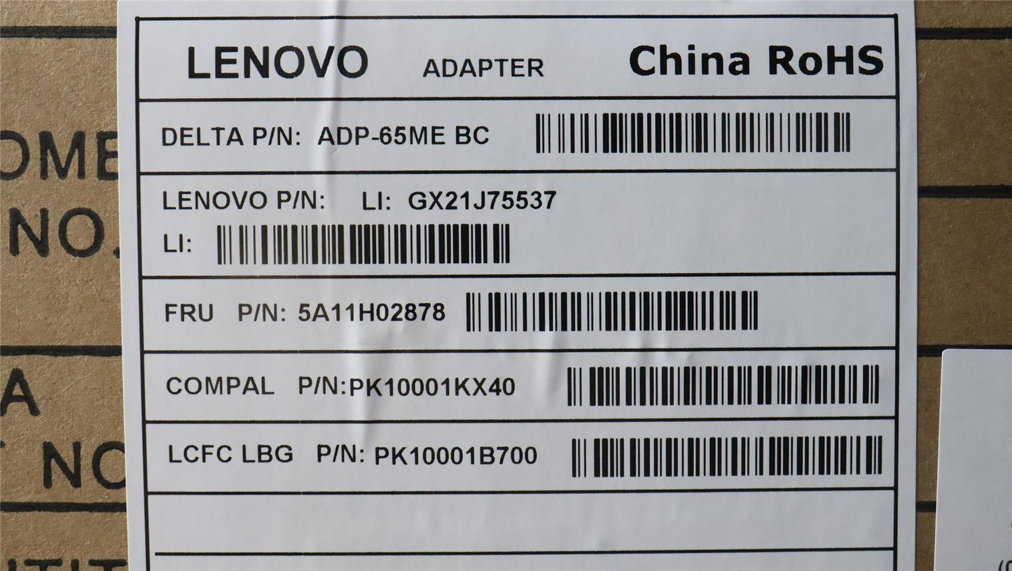 Lenovo AC_ADAPTER 65W,3P,WW,DEL 5A11H02878