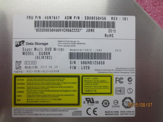 Lenovo 45N7647 FRU Rambo-VII (DVD Multi-IV) (Low Haloge