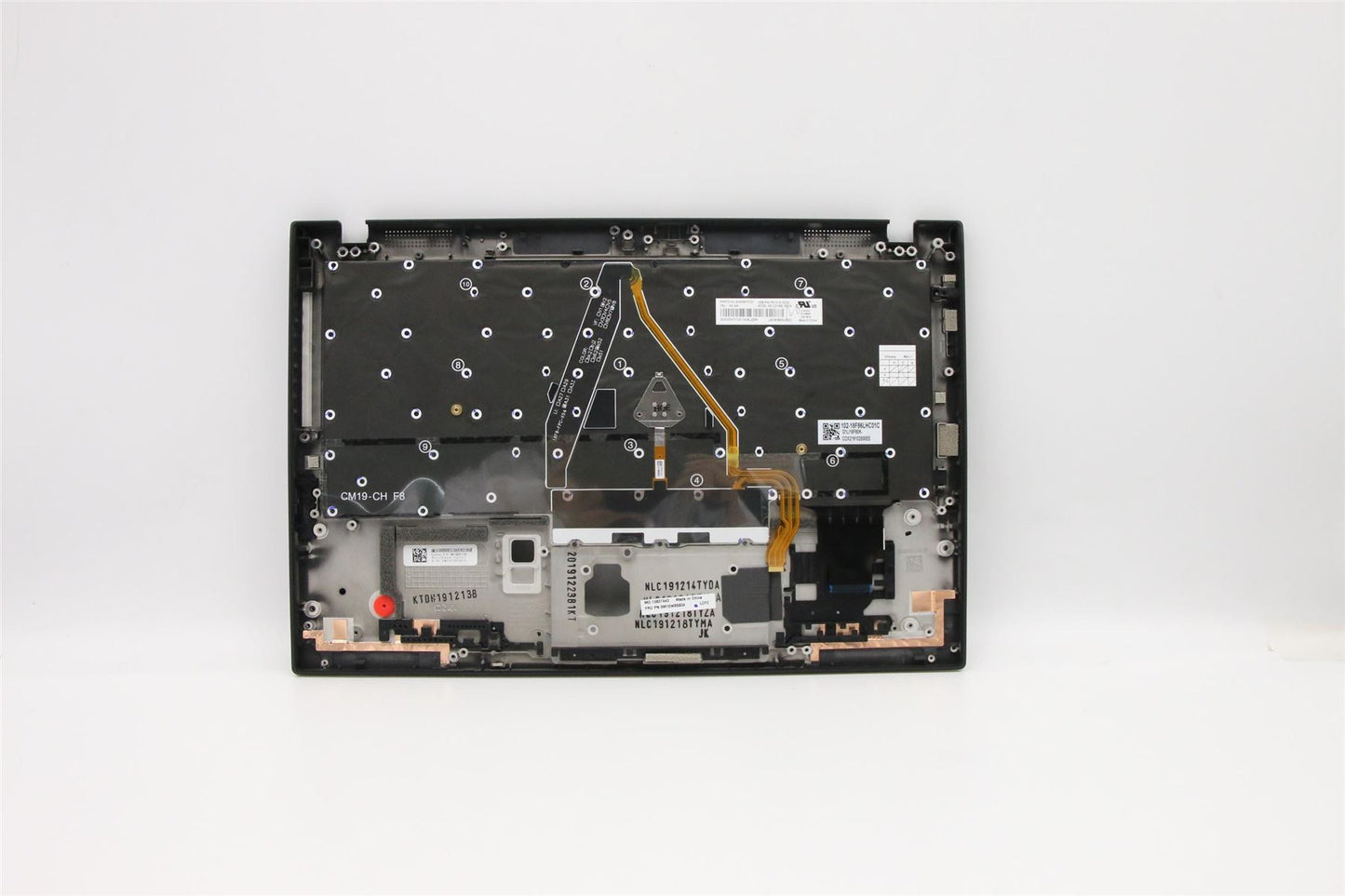 Lenovo Carbon X1 7th Keyboard Palmrest Top Cover Nordic Black Backlit 5M10W85934