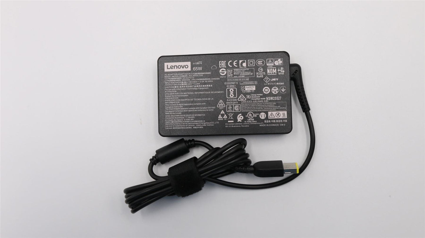 Lenovo Yoga S440 X1 1st X1 2nd 2 13 AC-Ladegerät-Adapter, Leistung, Schwarz, 65 W, 45N0358