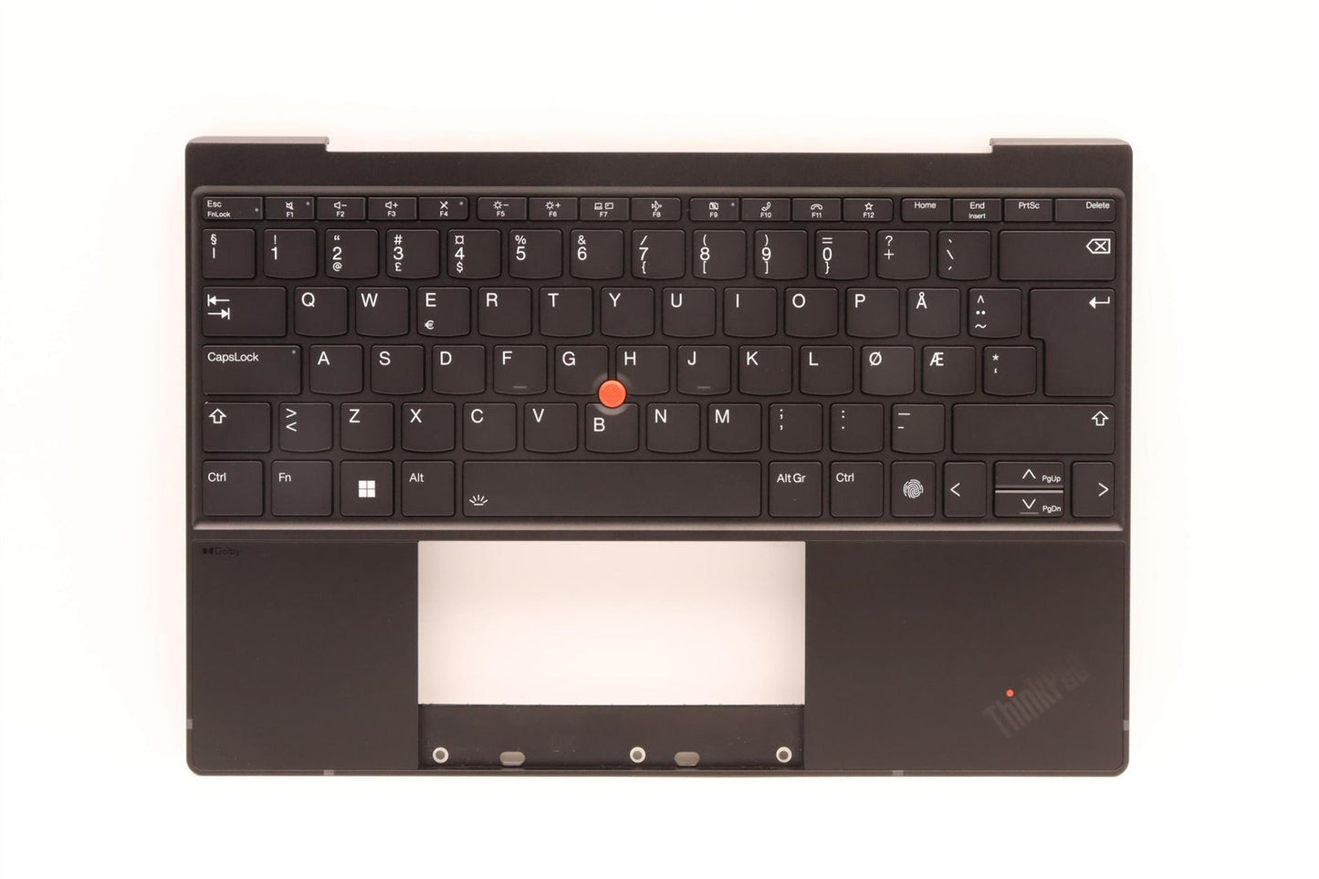 Lenovo ThinkPad Z13 Gen 1 Keyboard Palmrest Top Cover Norwegian Black 5M11H95052
