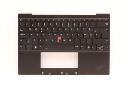 Lenovo ThinkPad Z13 Gen 1 Keyboard Palmrest Top Cover Norwegian Black 5M11H95052