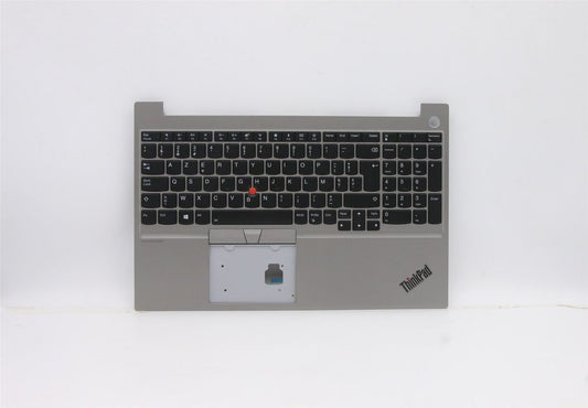 Lenovo ThinkPad E15 Keyboard Palmrest Top Cover Belgian Silver 5M10V16967