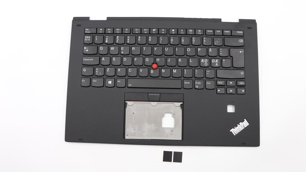 Lenovo Yoga X1 2nd Keyboard Palmrest Top Cover Nordic Black 01HY827