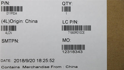 Lenovo NB_KYB FRU COMO FL,SRX,KBBL,BK,IL 01YP534