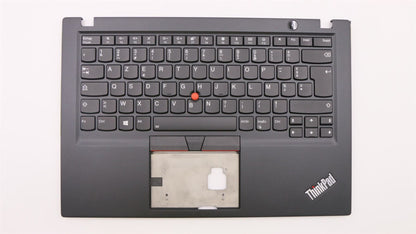 Lenovo ThinkPad T490s Keyboard Palmrest Top Cover French Black Backlit 02HM211