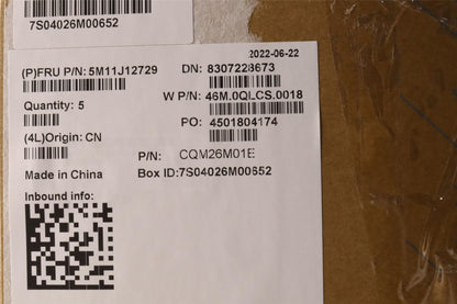 Lenovo ThinkPad X13s Keyboard Palmrest Top Cover US Black 5M11J12729