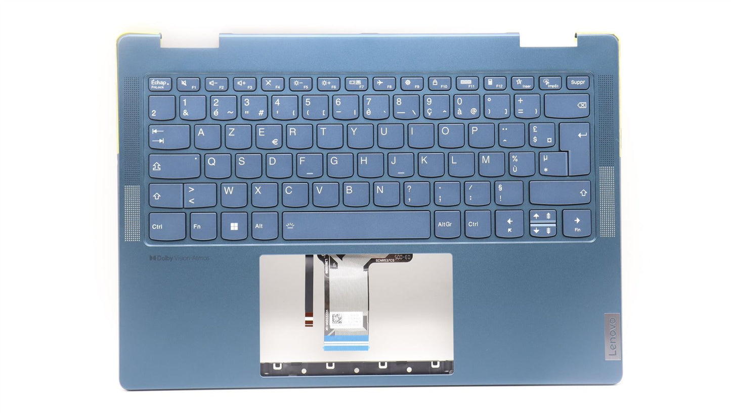 Lenovo Yoga 7 14IRL8 Keyboard Palmrest Top Cover French Tidal Teal 5CB1L40877