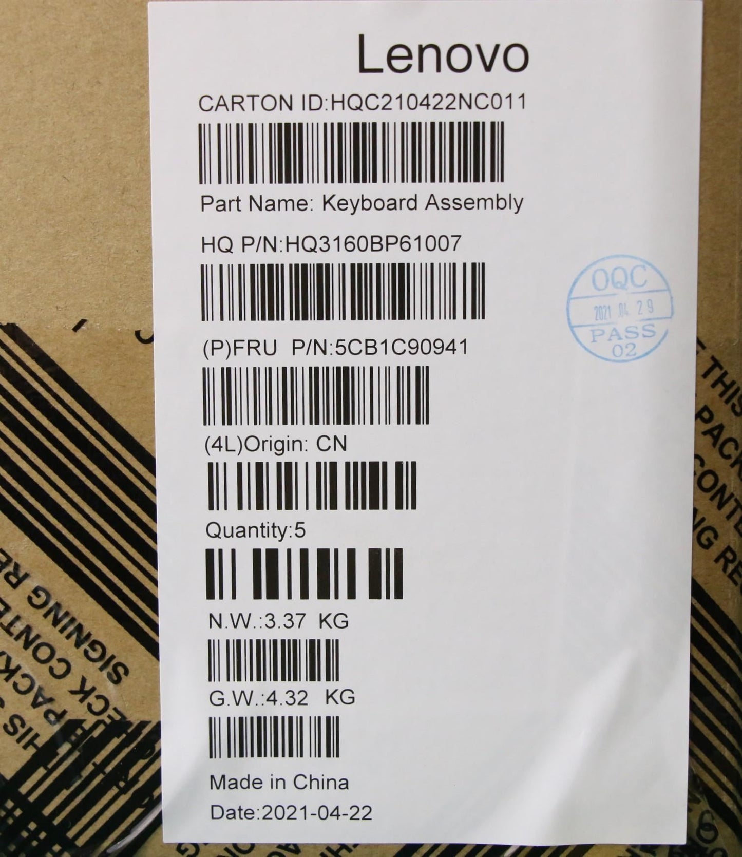 Lenovo Flex 11M836 Keyboard Palmrest Top Cover US Blue 5CB1C90941