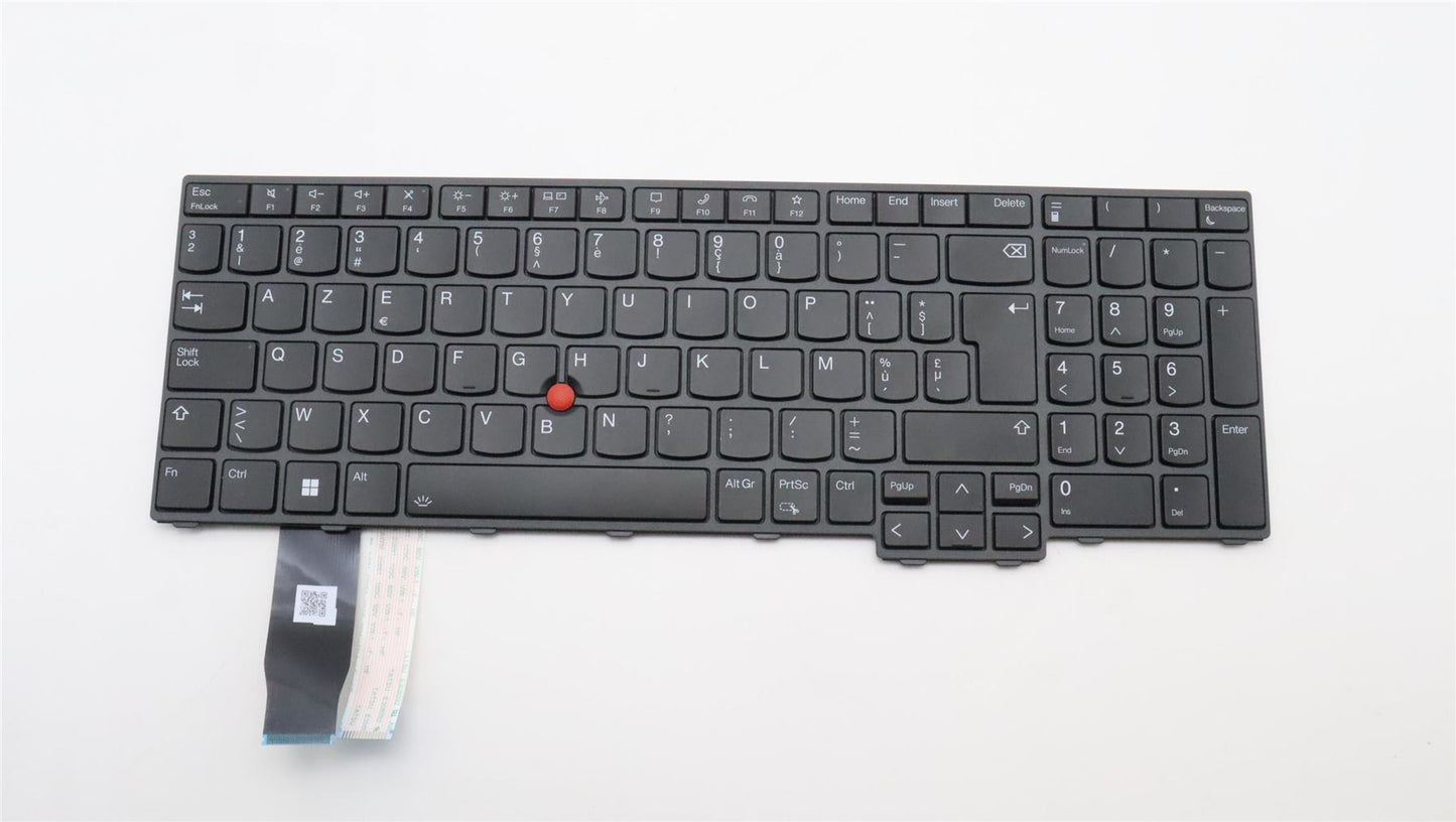 Lenovo ThinkPad P16s 1 L15 3 T16 1 Keyboard Belgian Black Backlit 5N21D93766