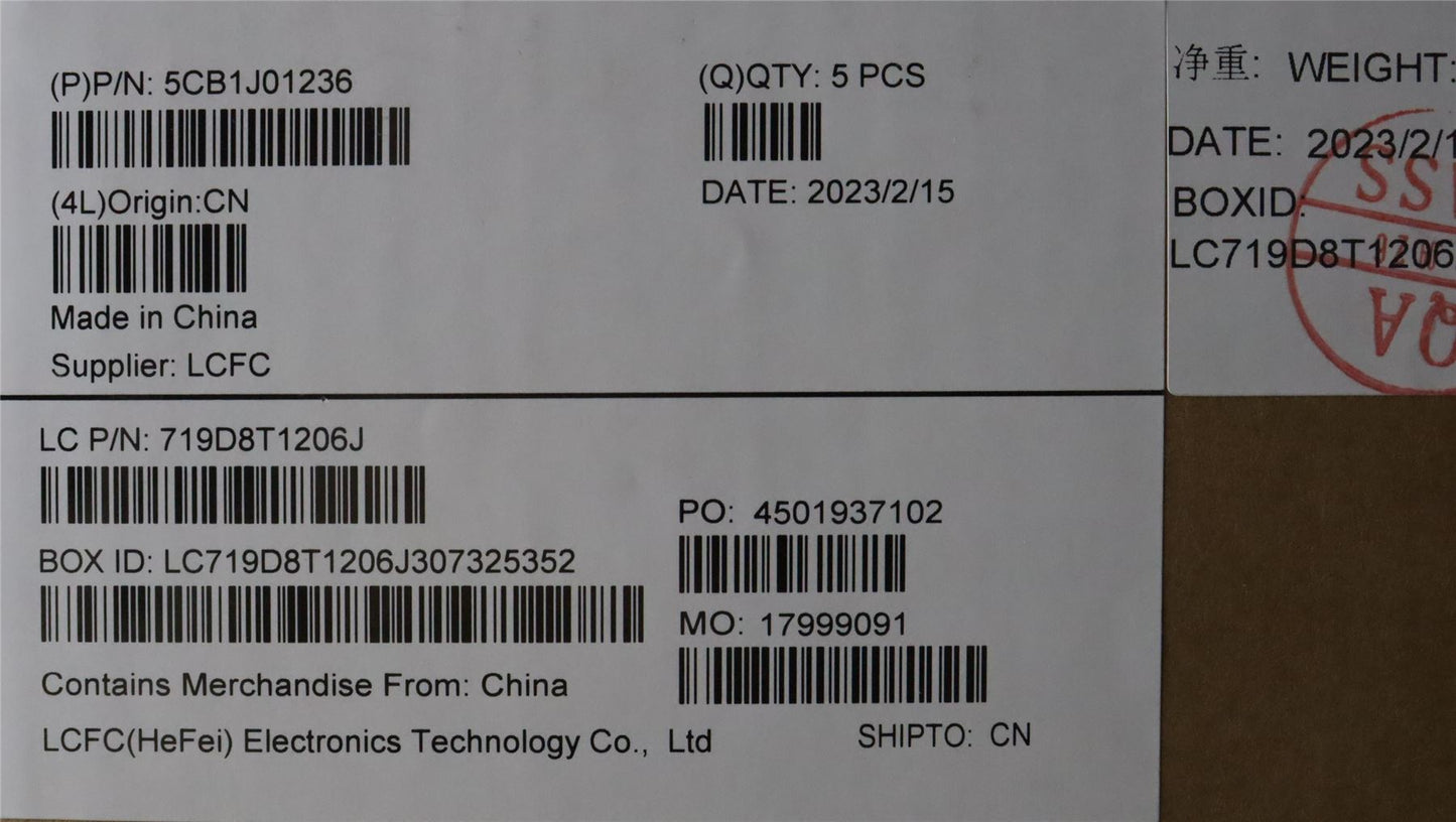 Lenovo Upper Case ASM_BELL82SFFP_SG_NB_PC 5CB1J01236