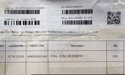 Lenovo TB361ZU ANT FPC&*6680AA002488 CS Antenna FPC Board 5F78C31636