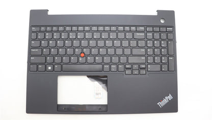 Lenovo ThinkPad E16 Gen 1 Keyboard Palmrest Top Cover US Europe Black 5M11L65064