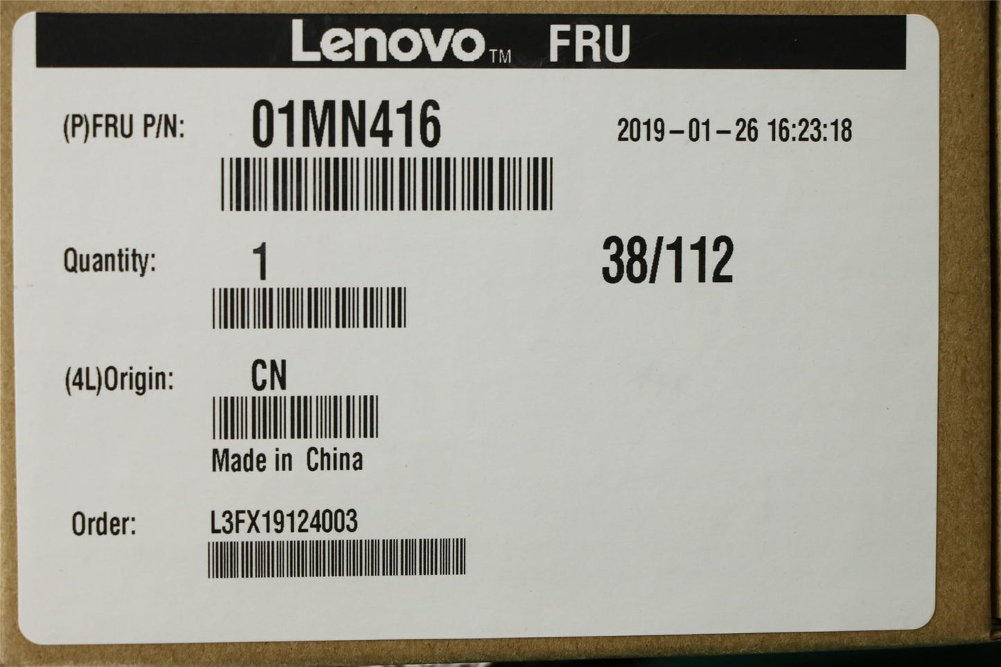Lenovo 01MN416 MECH_ASM Lock kit,random key,AVC