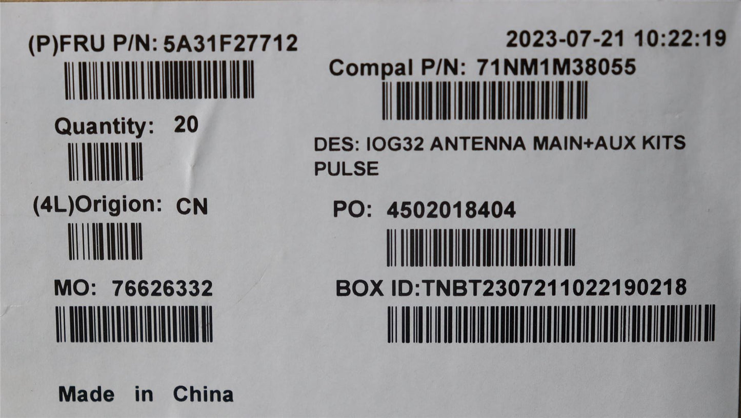Lenovo Fru, Yoga9 ANTENNA_Yageo 5A31F27712