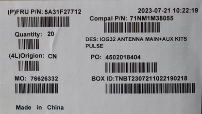 Lenovo Fru, Yoga9 ANTENNA_Yageo 5A31F27712