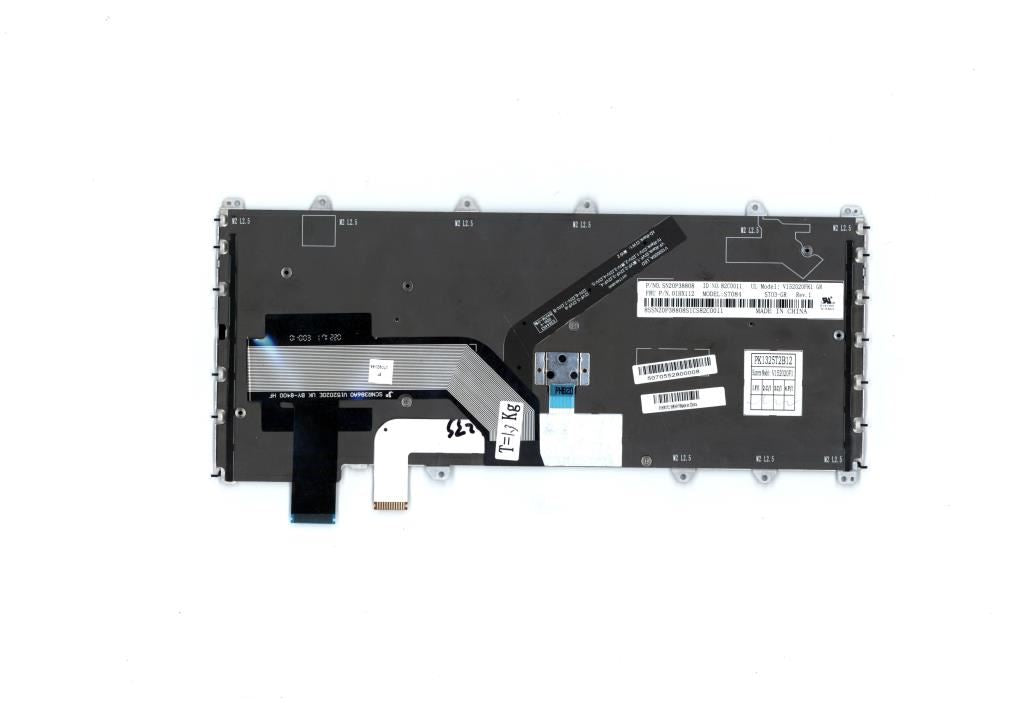 Lenovo Yoga X380 Keyboard German Silver Backlit 01HX112