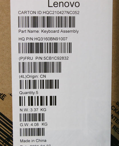 Lenovo IdeaPad 3 14M836 Palmrest Cover Touchpad Keyboard Blue 5CB1C92832