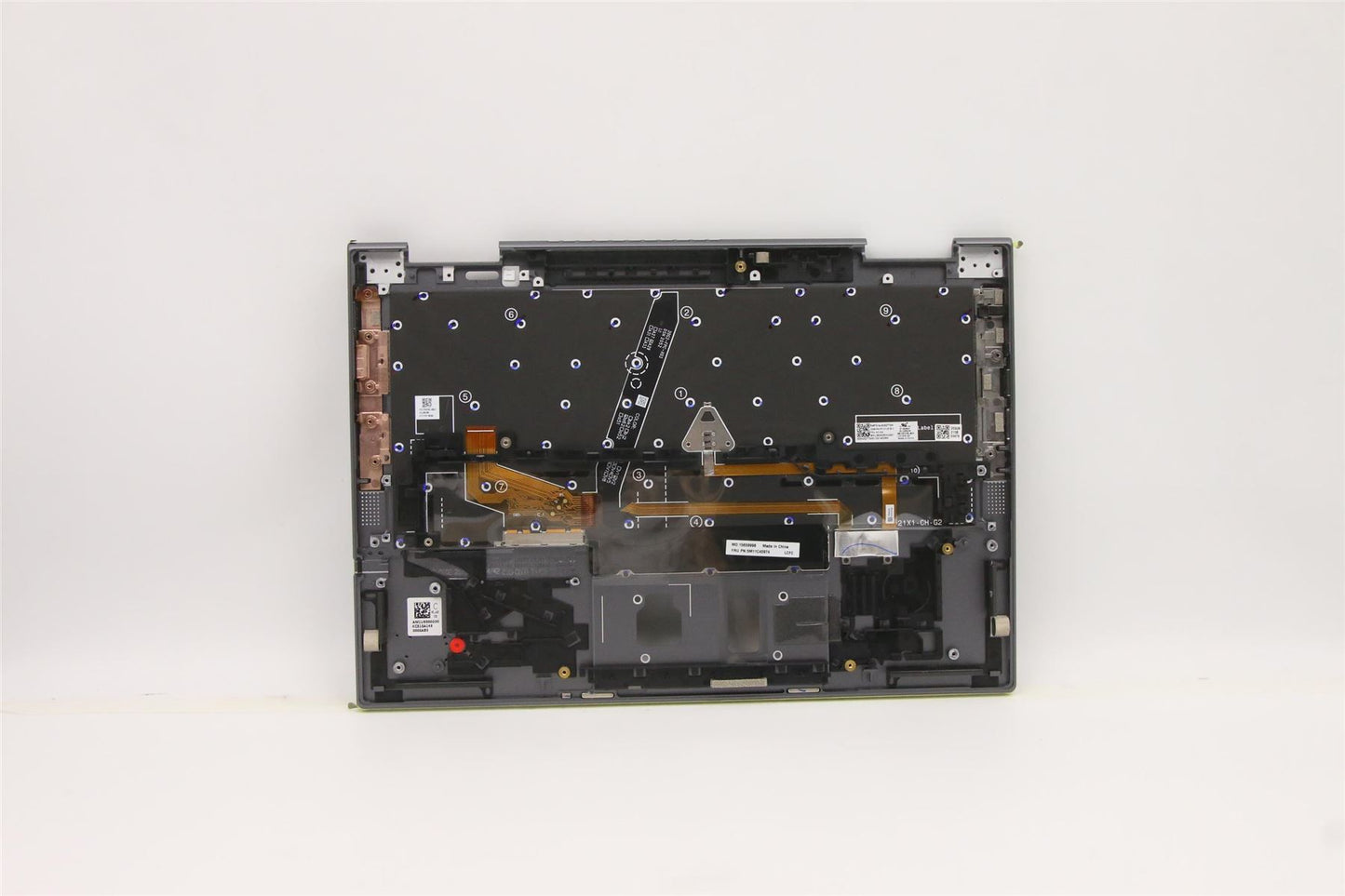 Lenovo Yoga X1 6th Keyboard Palmrest Top Cover Swiss Grey 5M11C40974