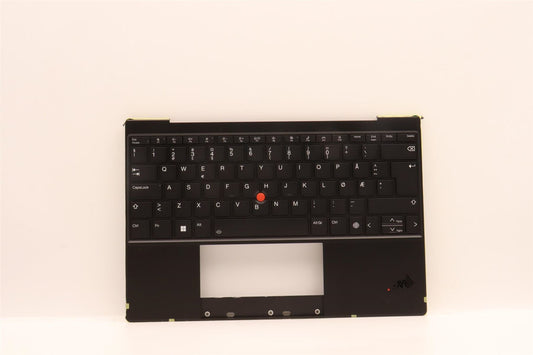 Lenovo ThinkPad Z13 Gen 1 Keyboard Palmrest Top Cover Norwegian Black 5M11H94980