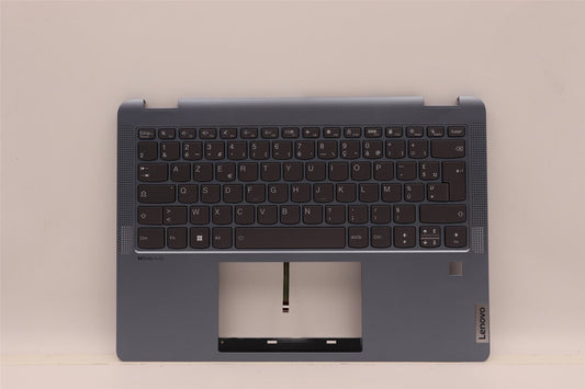 Lenovo IdeaPad 5 14IAU7 Keyboard Palmrest Top Cover French Blue 5CB1H80016