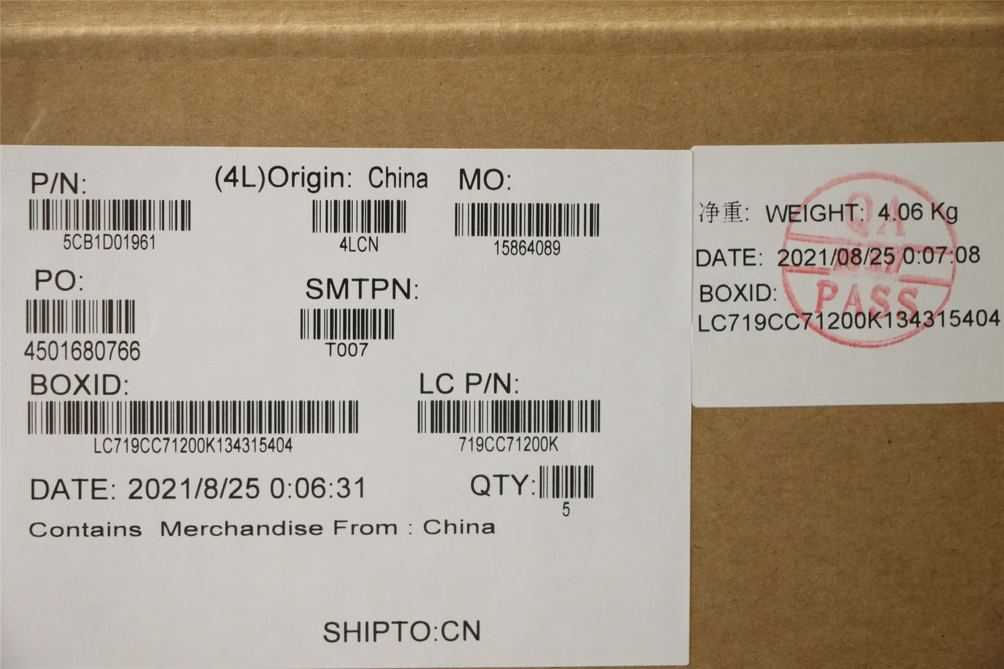 Lenovo Upper Case ASM_SWSL82C7IG_TEX_LIPC 5CB1D01961