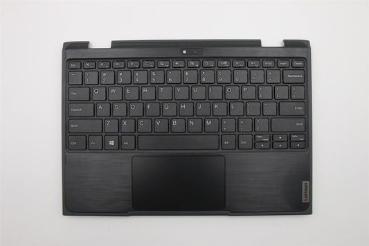 Lenovo Notebook 300e 2nd Keyboard Palmrest Top Cover US Black 5CB0T45087