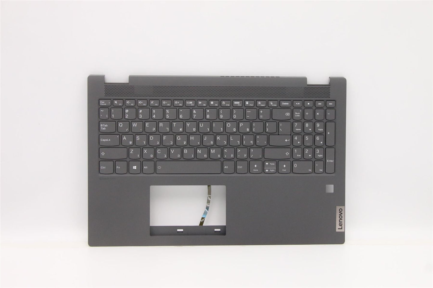 Lenovo Flex 5-15ALC05 Keyboard Palmrest Top Cover Hebrew Grey Backlit 5CB1B96321