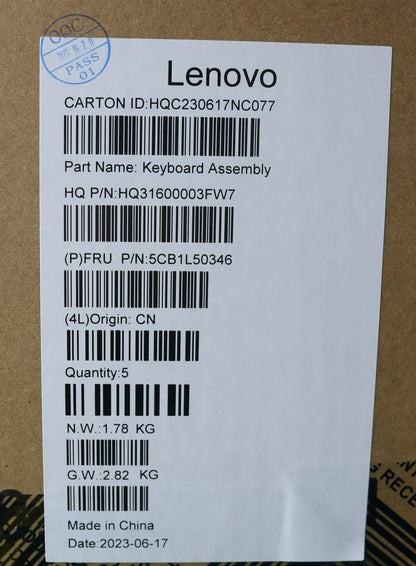 Lenovo Yoga 7 14ARP8 Palmrest Cover Touchpad Keyboard Russian 5CB1L50346