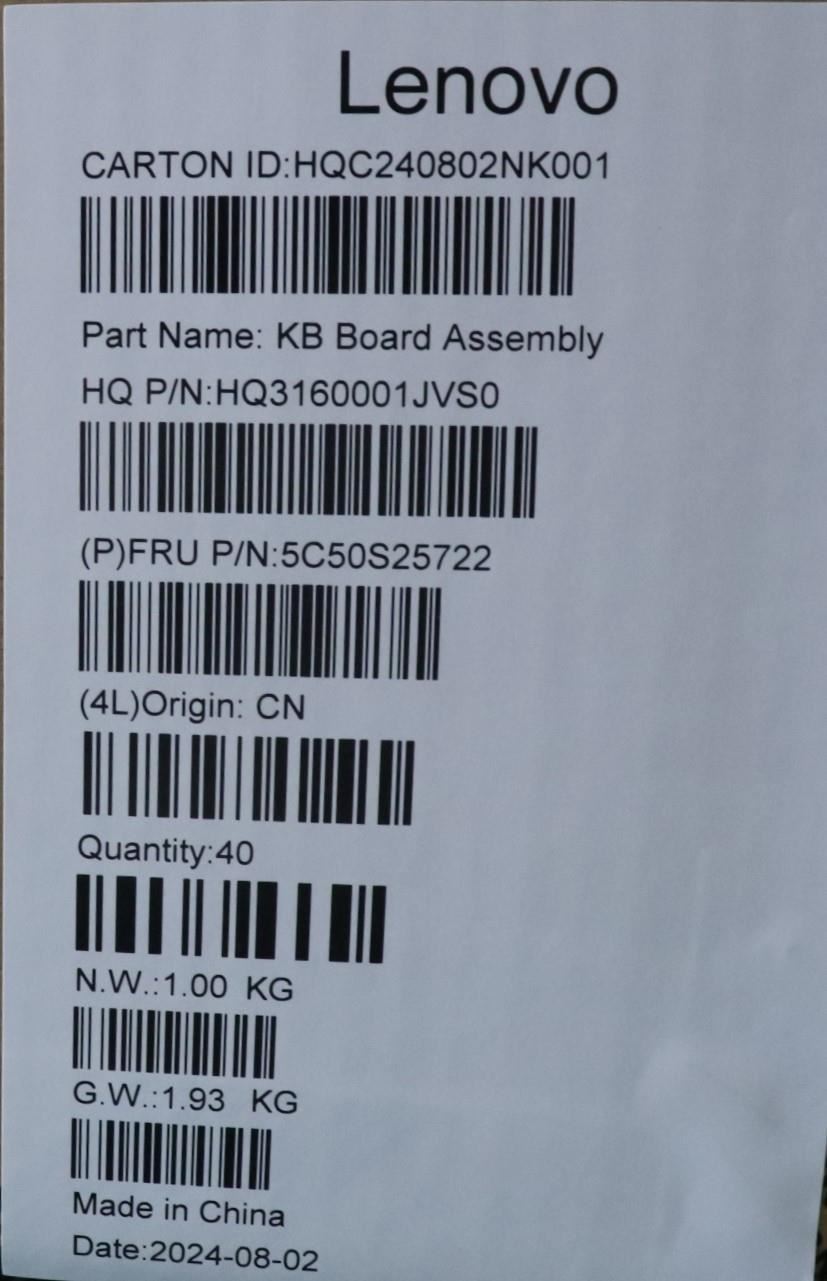 Lenovo CARDPOP H 83HN USB Board 5C50S25722