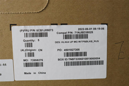 Lenovo ThinkBook 14 G4 IAP Palmrest Cover Touchpad Keyboard Russian 5CB1J09073