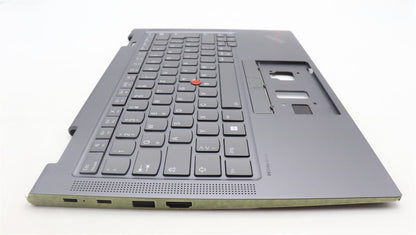 Lenovo Yoga X1 8th Gen Palmrest Cover Keyboard German Grey Backlit 5M11H62261