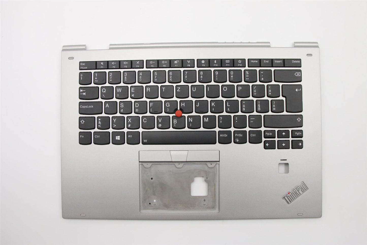 Lenovo Yoga X1 2nd Gen Keyboard Palmrest Top Cover Slovakian Silver 01LV030