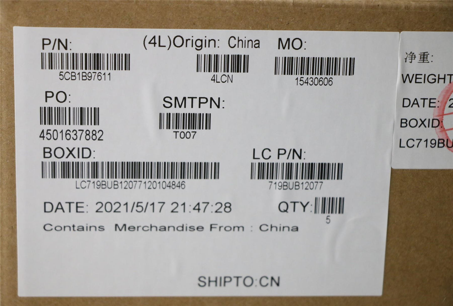 Lenovo IdeaPad 3-17ITL6 Keyboard Palmrest Top Cover Belgian Grey 5CB1B97611