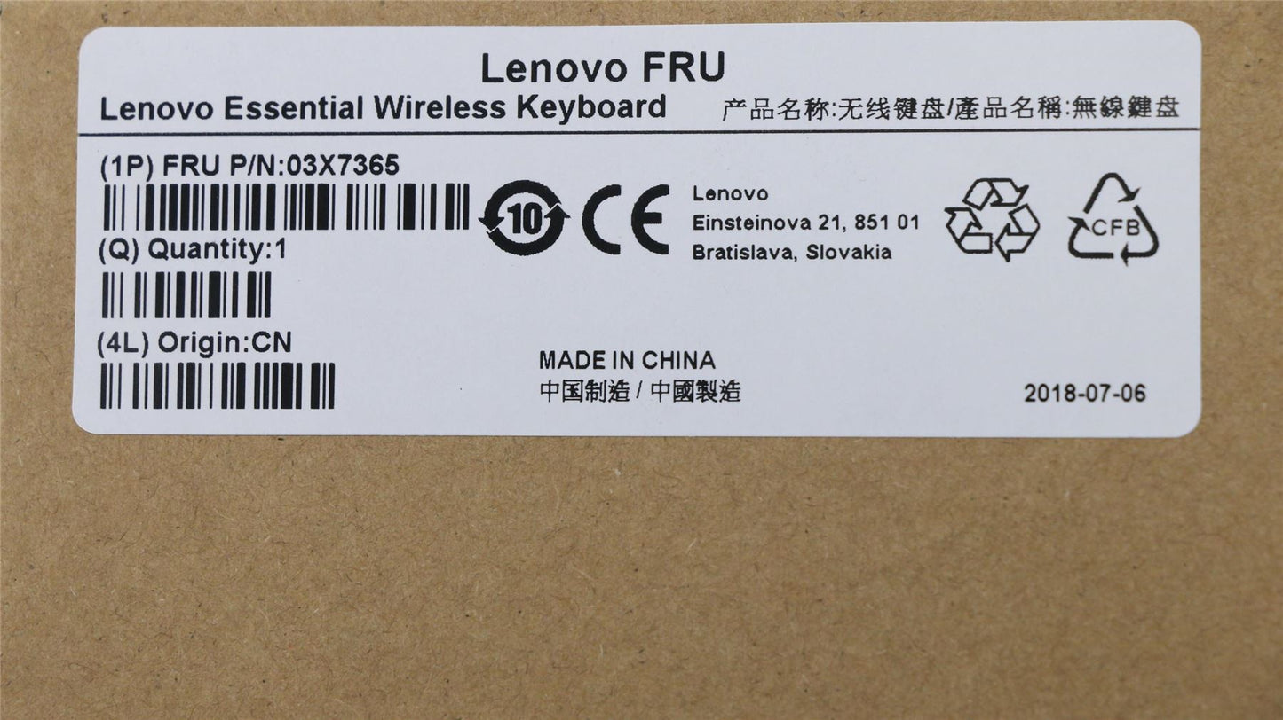 Lenovo KB MICE_BO FRU KBD UK English 166 03X7365