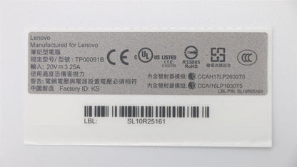 Lenovo LABEL Kylo-2 FRU GEO Label Kit Silver 02DL952