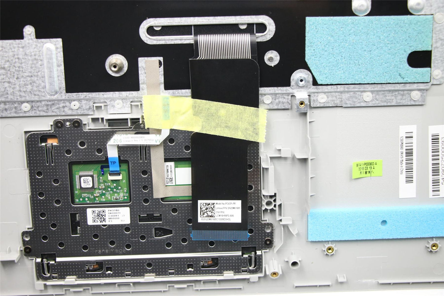 Lenovo IdeaPad 320S-15AST Keyboard Palmrest Top Cover French Grey 5CB0P98968