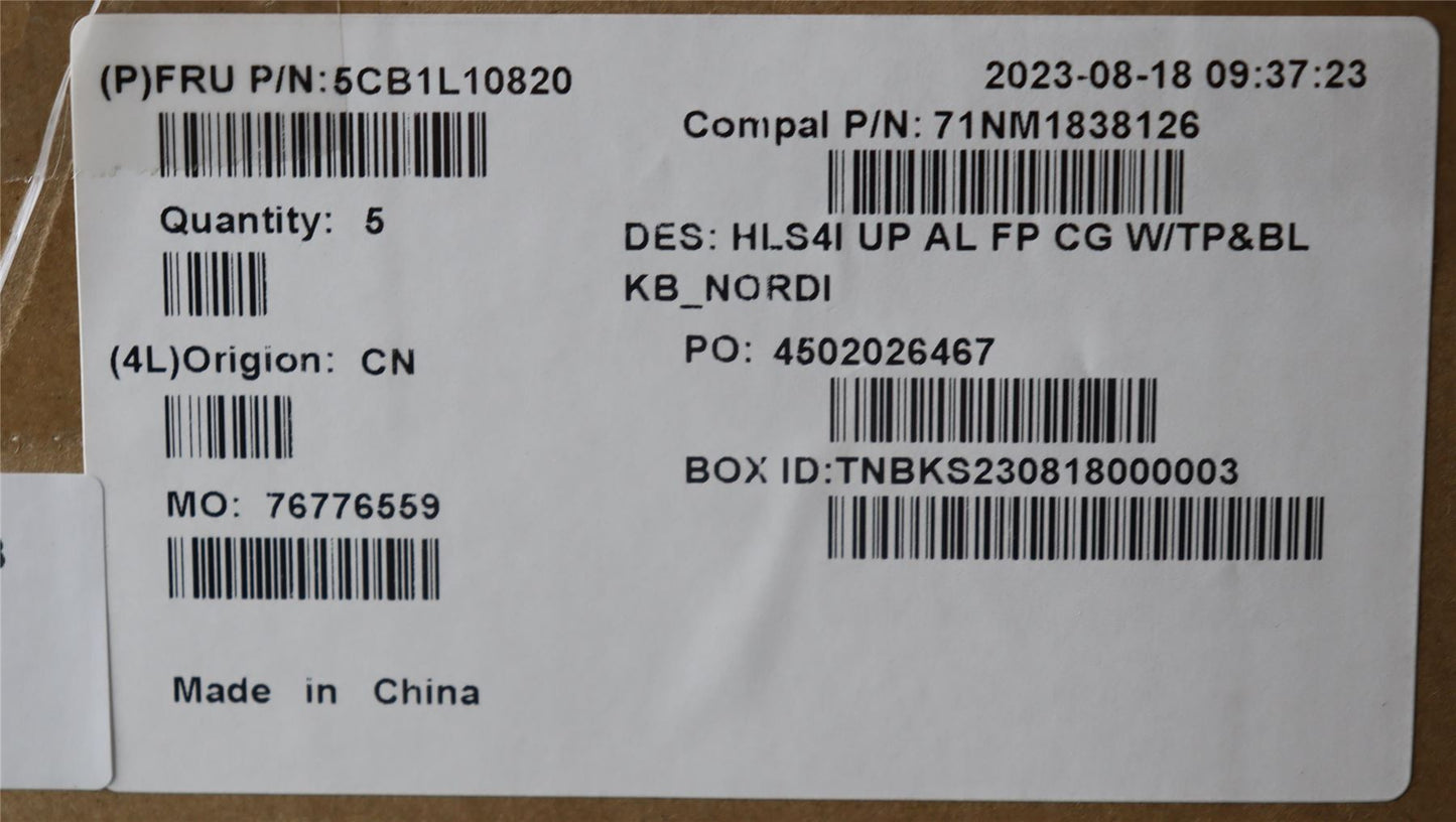 Lenovo IdeaPad 5 14IRL8 5 14ABR8 Palmrest Cover Touchpad Keyboard 5CB1L10820