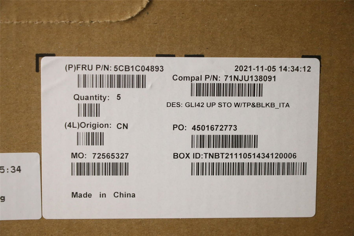 Lenovo Pro 5 Pro-14ITL6 5 Pro-14ACN6 Keyboard Palmrest Top Cover 5CB1C04893