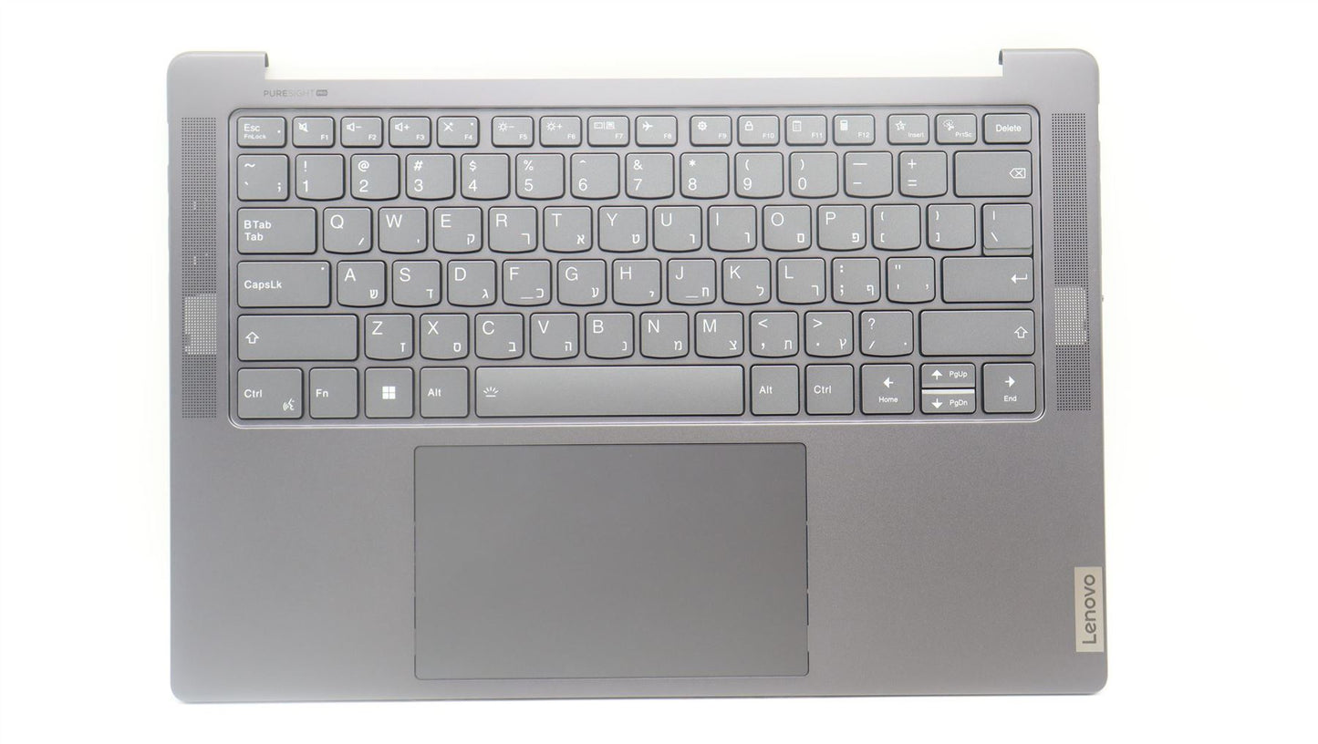 Lenovo Yoga 7 14IRH8 Palmrest Cover Touchpad Keyboard Hebrew 5CB1L39416