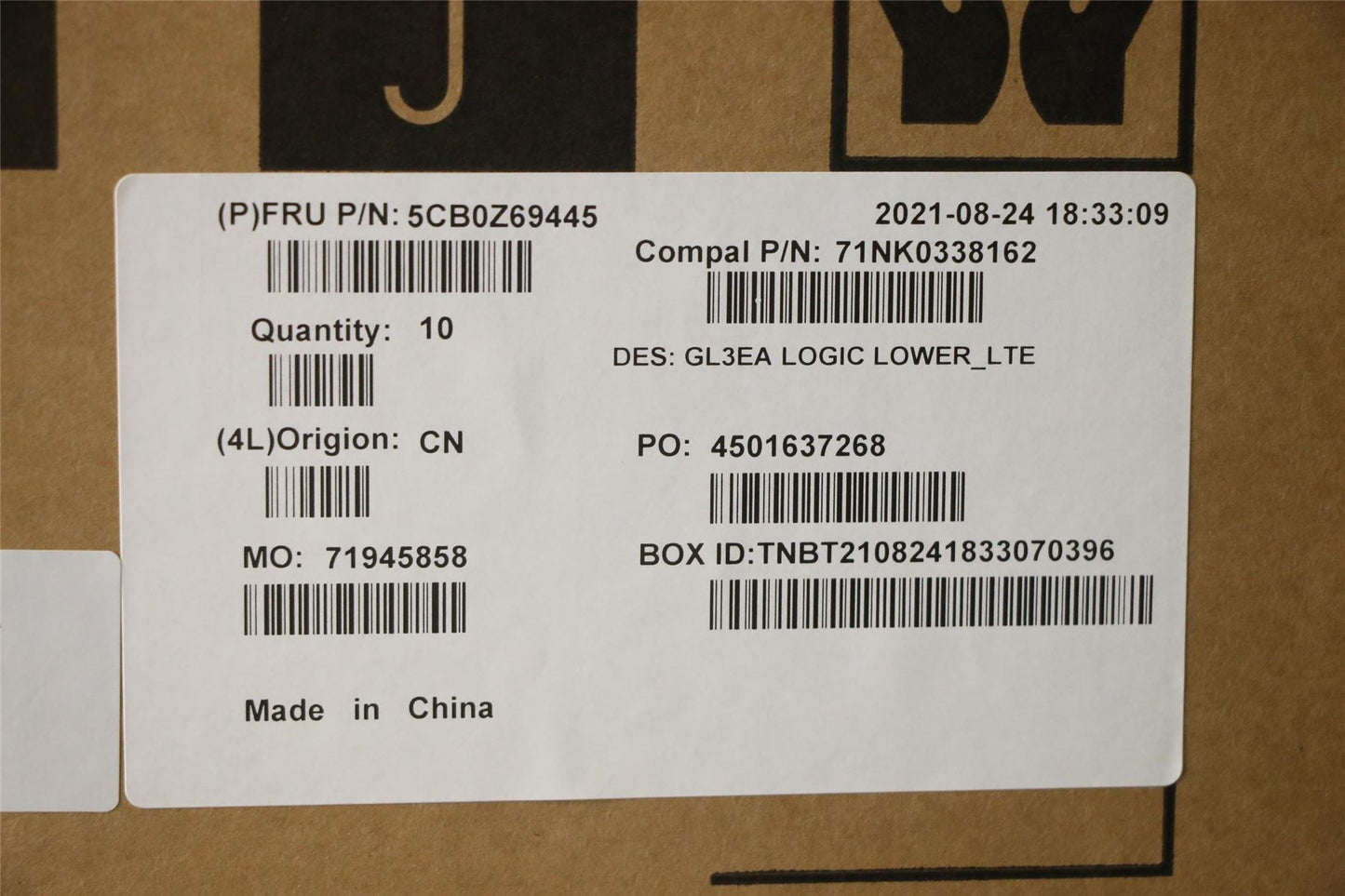 Lenovo FRU COVER D cover_LTE 5CB0Z69445