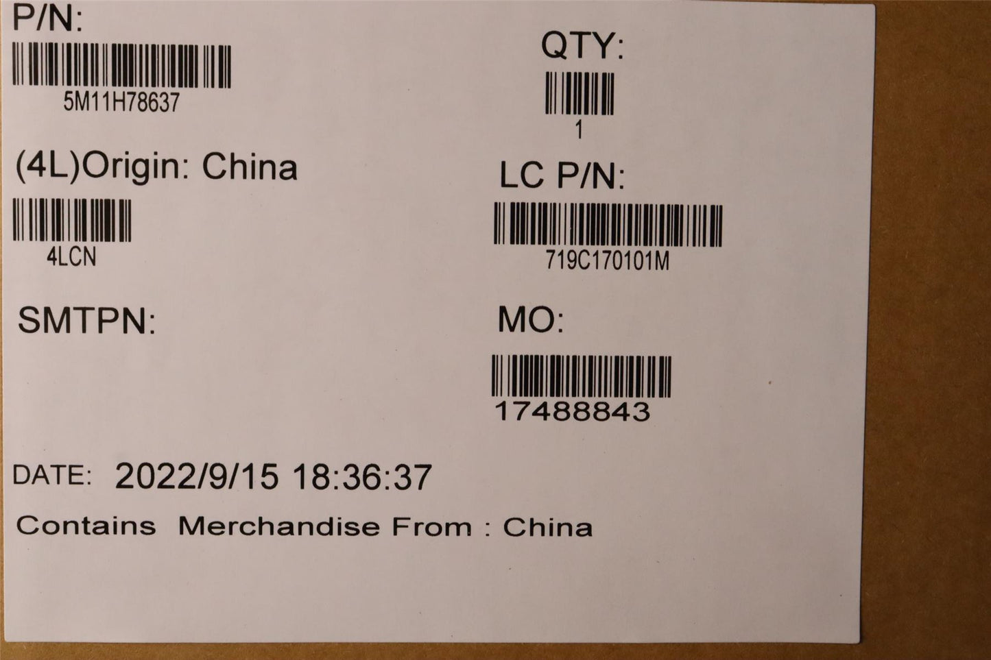 Lenovo MECH_ASM 14WUXGA,eP,IR,GY,LBO/COR 5M11H78637