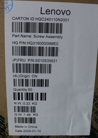 Lenovo SCREW Screw pack H 83D2 5S10S35631