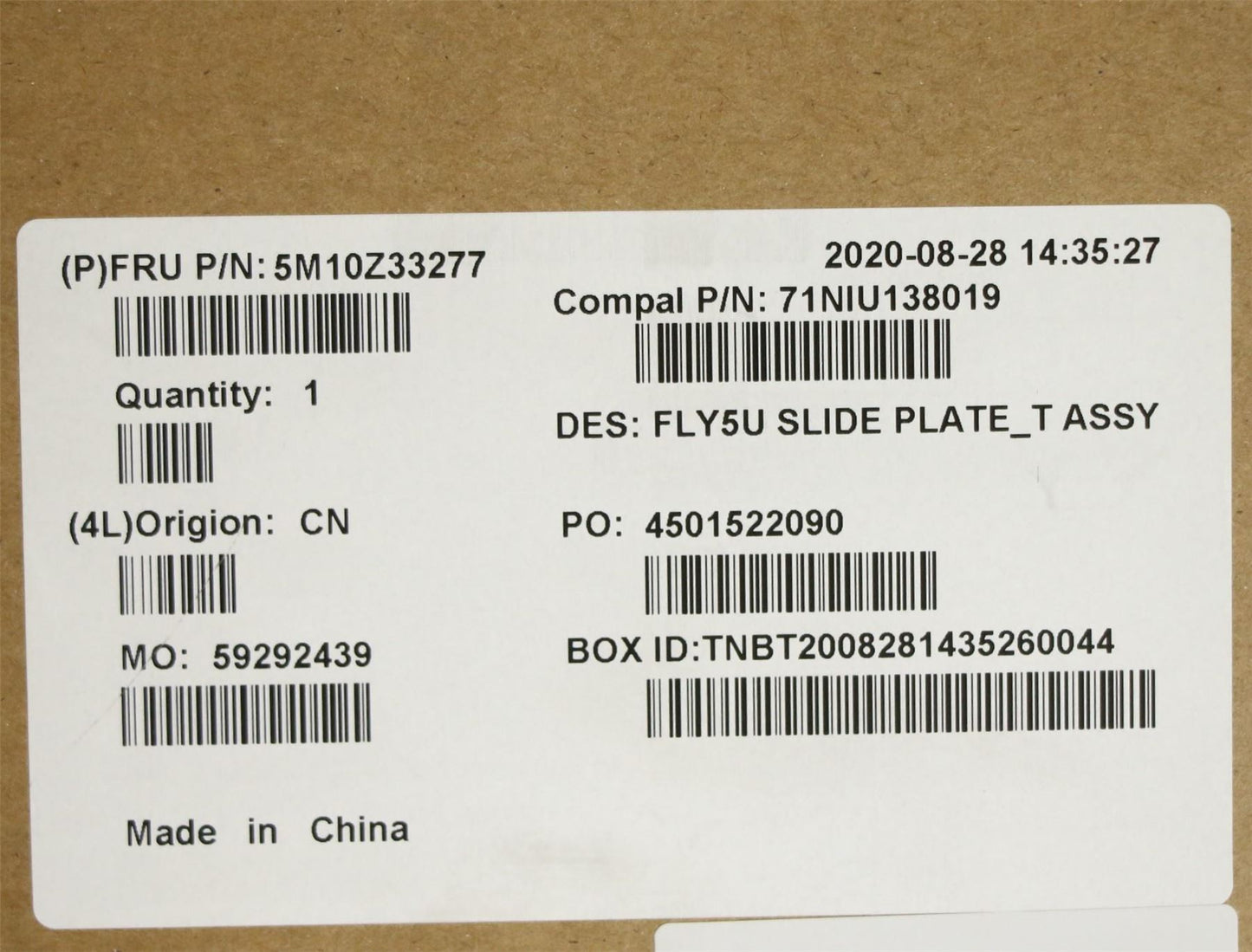 Lenovo Legion BoostStation Slide Plate Cover Assembly Grey 5M10Z33277