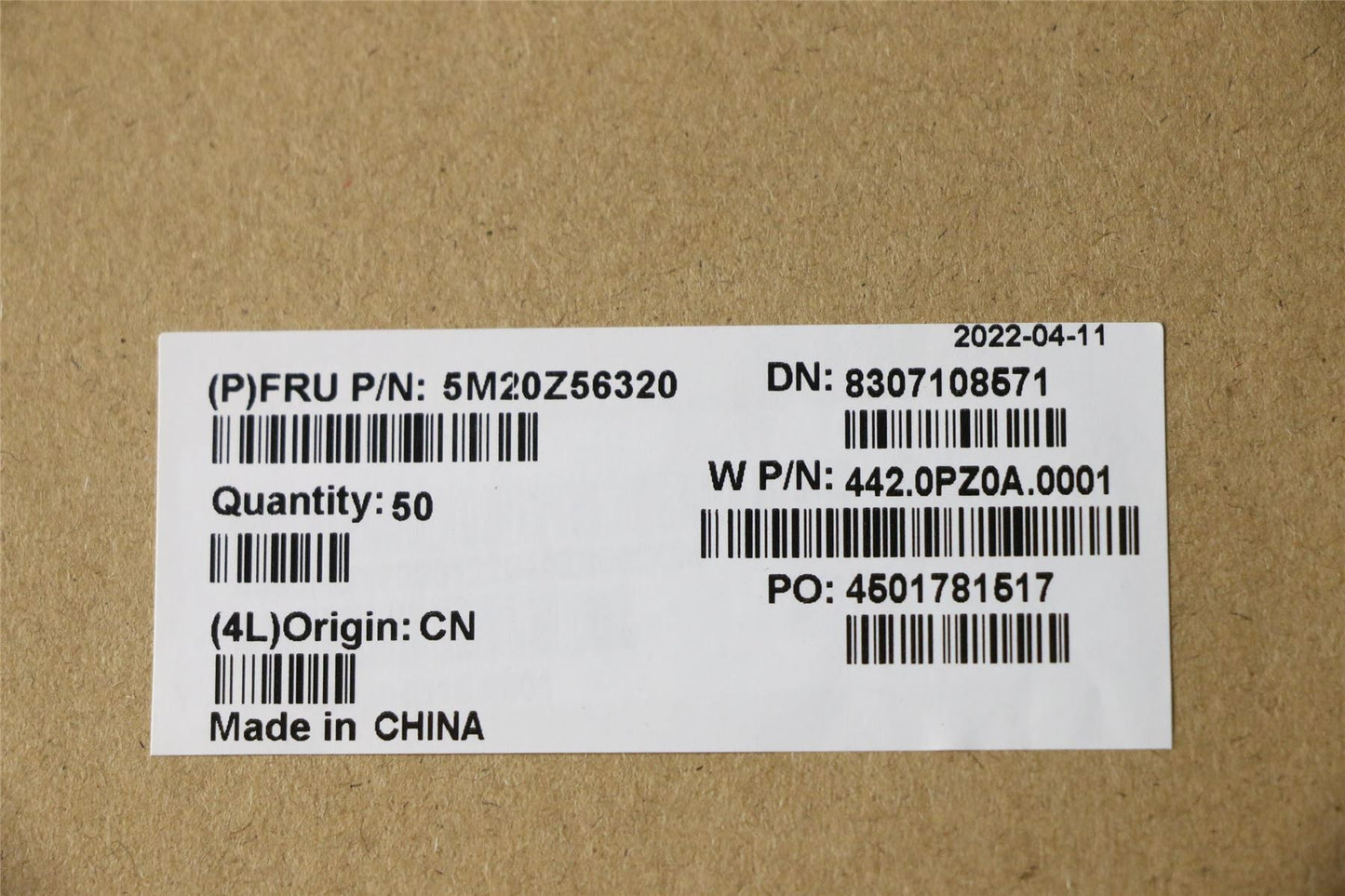 Lenovo ThinkPad L14 3 L14 Gen 4 L15 3 L15 Gen 4 Sim Card Tray Black 5M20Z56320