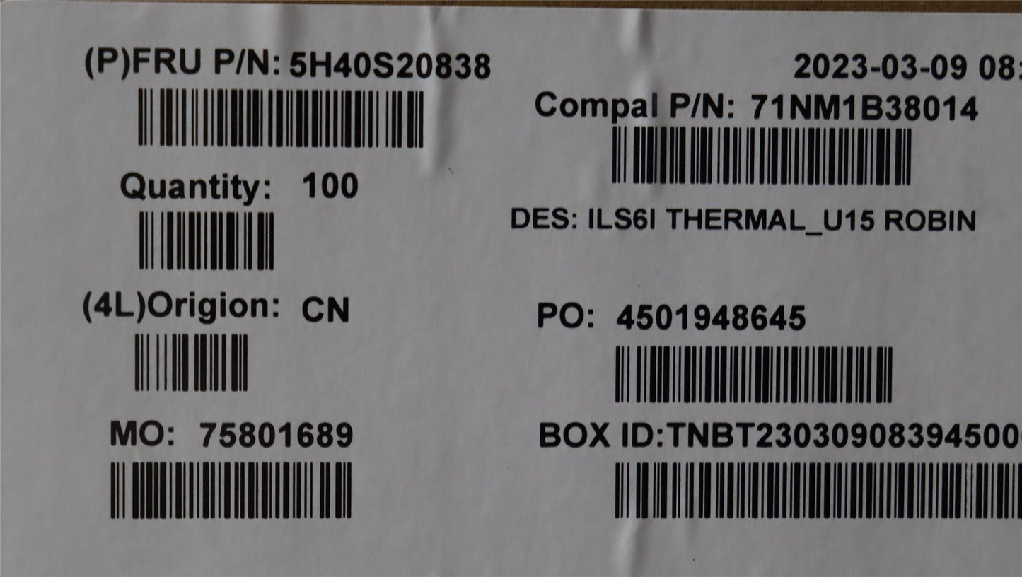 Lenovo HEATSINK Heatsink C 82XF U15 ROBIN 5H40S20838